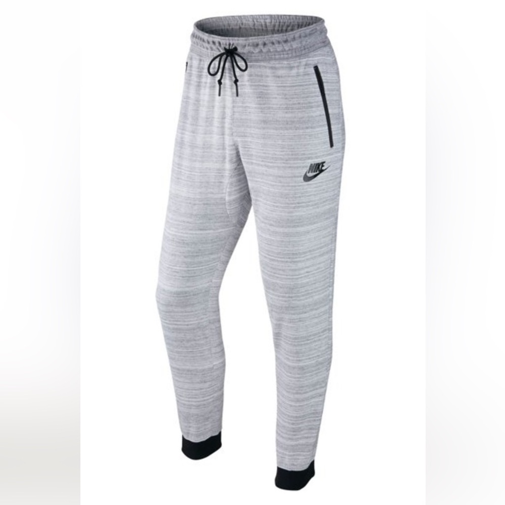 Nike Advance 15 Men's Knit Jogger Pants in a heather gray color